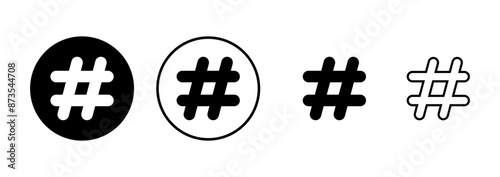 Hashtag icon vector isolated on white background. hashtag vector icon