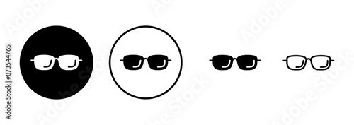 Glasses icon vector isolated on white background. Stylish Eyeglasses. Glasses vector. Optical concept