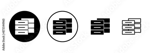 Database icon vector isolated on white background. database vector icon
