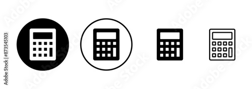 Calculator icon vector isolated on white background. Calculator vector icon. Accounting icon