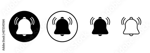 Bell Icon vector isolated on white background. Notification symbol. Bell vector icon