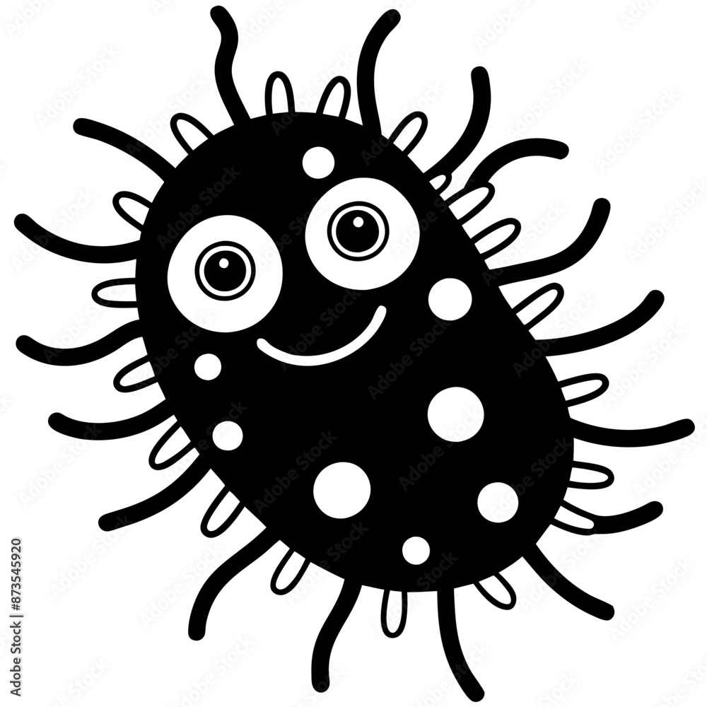 Fototapeta premium cute bacteria, generative AI