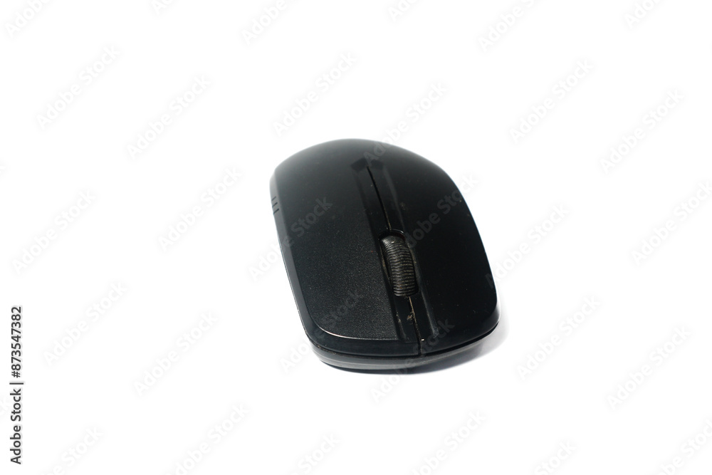 Computer mouse isolated on white background. Black computer mouse Computer mouse isolated on white background. Black computer mouse
