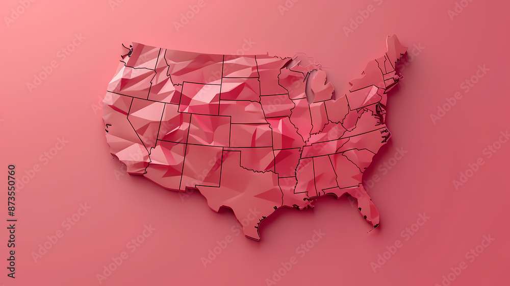 United States 3D vector illustration
