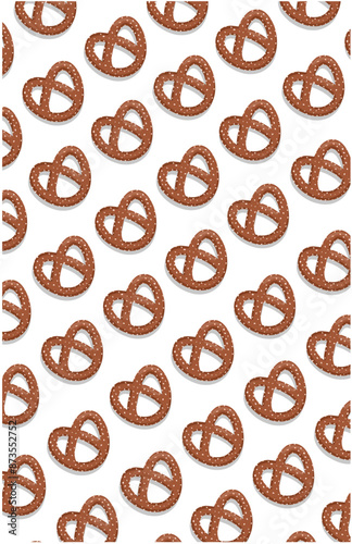 mini pretzel cookies pattern with sugar