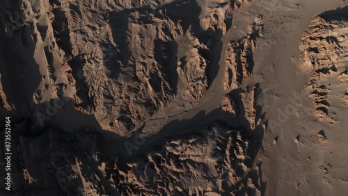 Atacama Desert, Chile. San Pedro de Atacama, Valle de la Luna. Aerial view by drone. photo