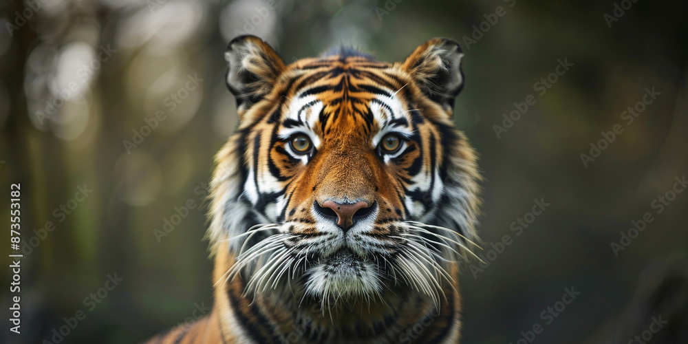 Obraz premium A tiger is looking at the camera