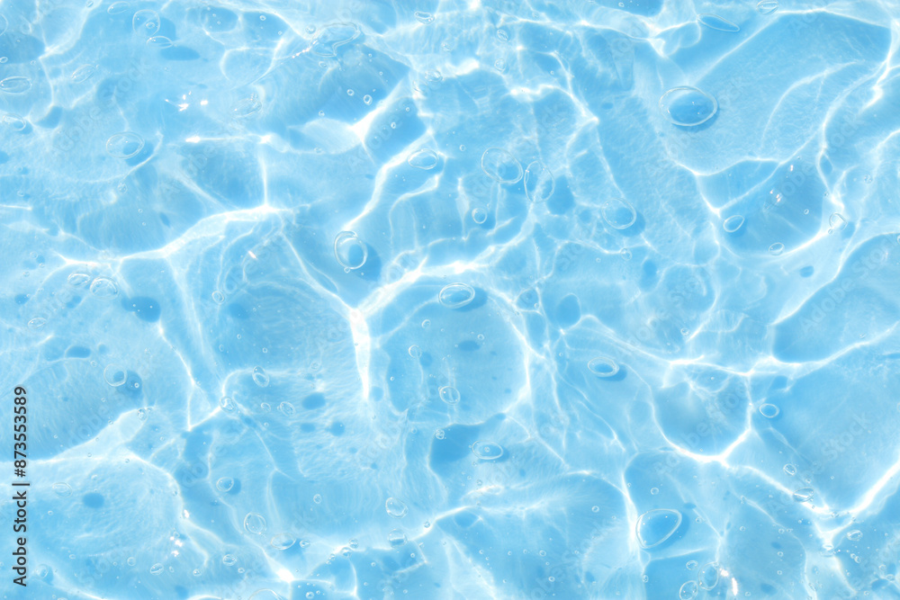 Obraz premium 水 ジェル 波 青 夏 テクスチャ 背景