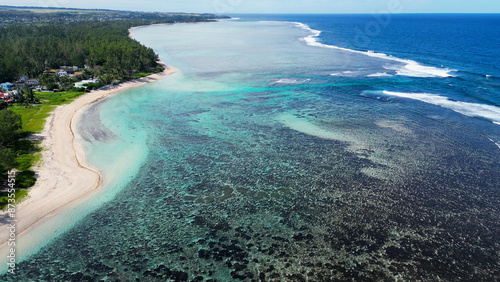 Riambel Beach At Port Louis In Mauritius Island Mauritius. Indian Ocean Beach. Africa Background. Port Louis At Mauritius Island. Tourism Landscape. Nature Seascape. Outdoors Mauricia. photo