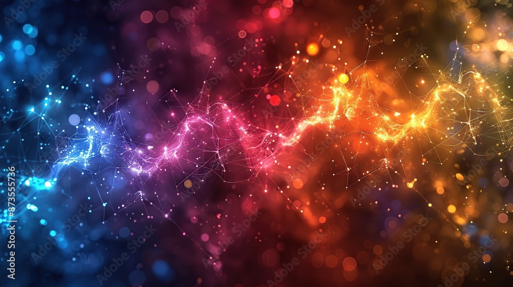 Obraz premium beautiful colorful network background, Generate AI.