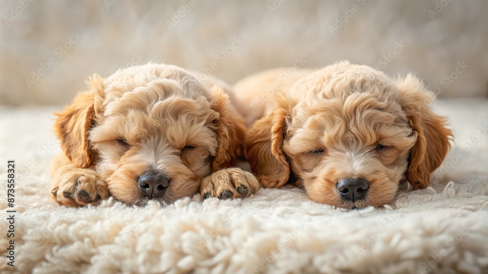 Two cute poodle puppies sleeping peacefully, poodle, puppies, sleeping, adorable, fluffy, pets, canine, animals, resting Two cute poodle puppies sleeping peacefully, poodle, puppies, sleeping, adorable, fluffy, pets, canine, animals, resting