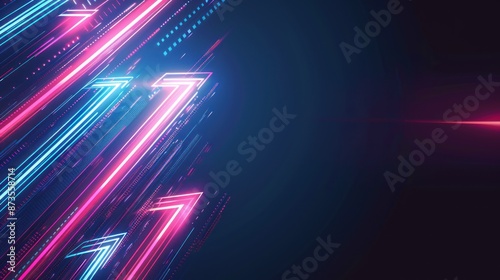 Abstract Futuristic Neon Arrows