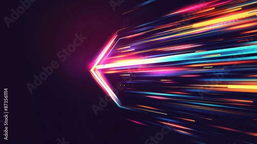 Abstract Neon Light Streaks