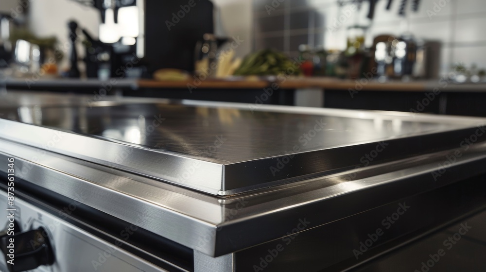 The smooth sleek surface of a stainless steel griddle ideal for cooking delicate foods like omelettes and crepes. The smooth sleek surface of a stainless steel griddle ideal for cooking delicate foods like omelettes and crepes.