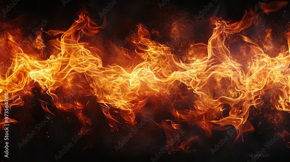 Dynamic Flames of Fiery Orange and Black Dynamic Flames of Fiery Orange and Black