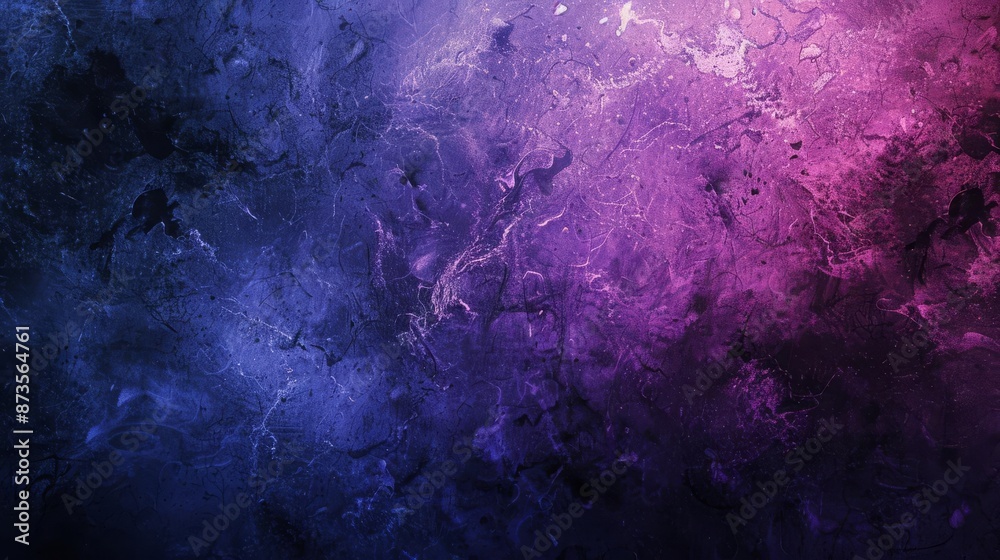 Stellar Nebula Burst in Purple and Black Space