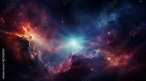 Majestic Galaxy with Stars and Nebulae photo