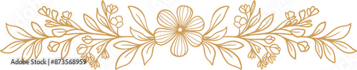 Decorative Floral Line Art