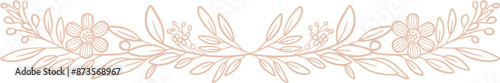 Decorative Floral Line Art