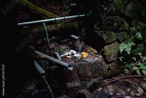 登山道の水飲み場