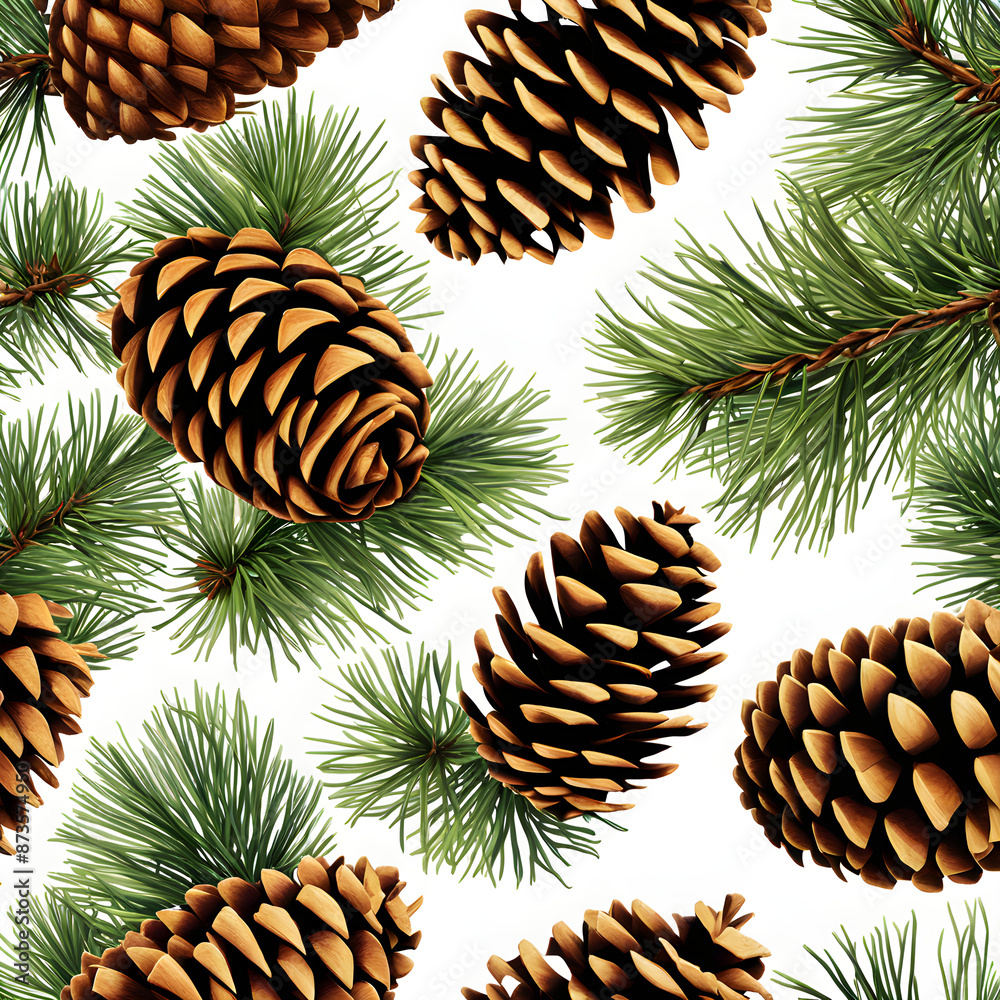 Fototapeta premium Pine needles and pine cones