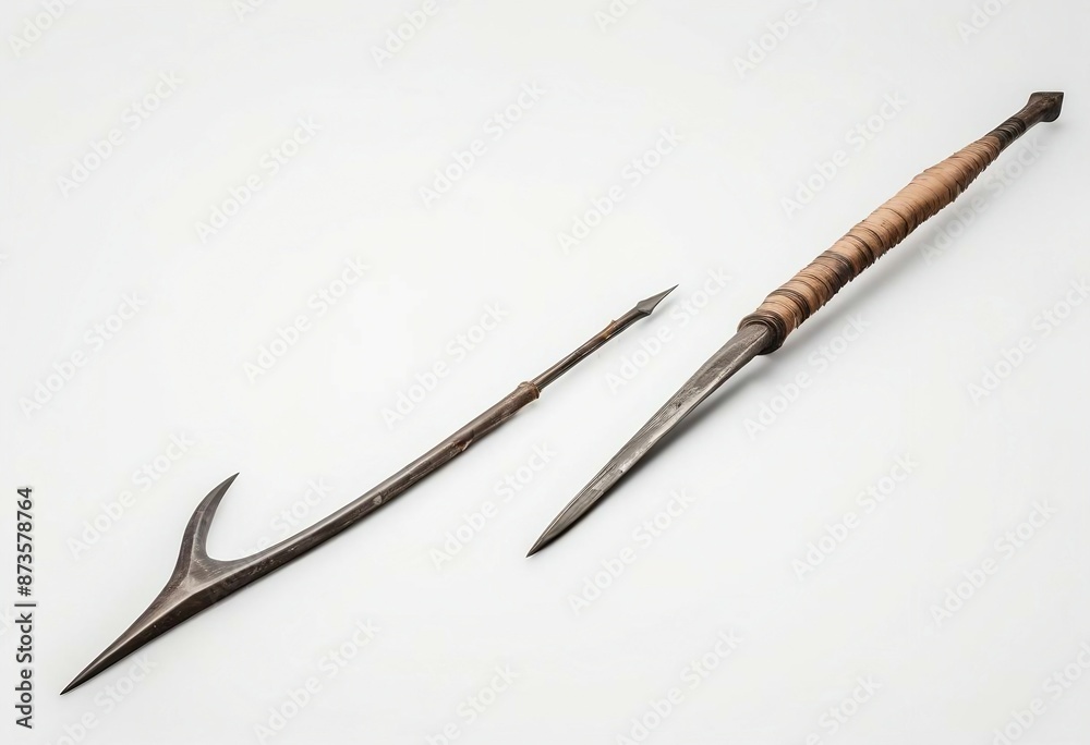 spear used for hunting, isolated white background
spear used for hunting, isolated white background
