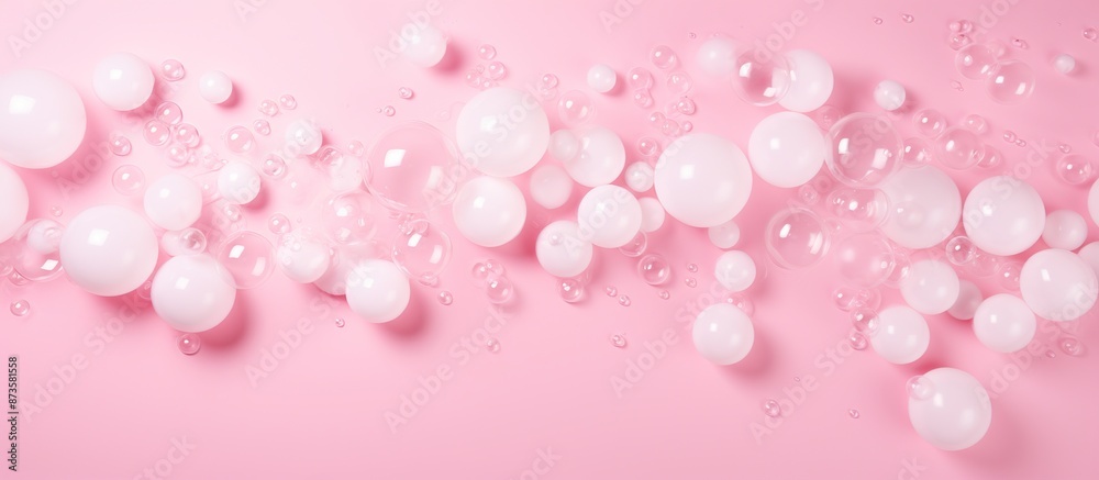 White Bubbles on Pink Background White Bubbles on Pink Background