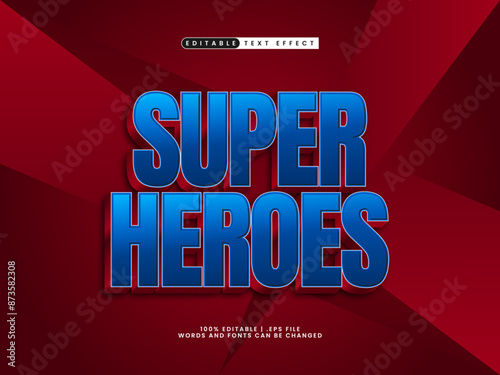 super heroes editable text effect in game and kids text style