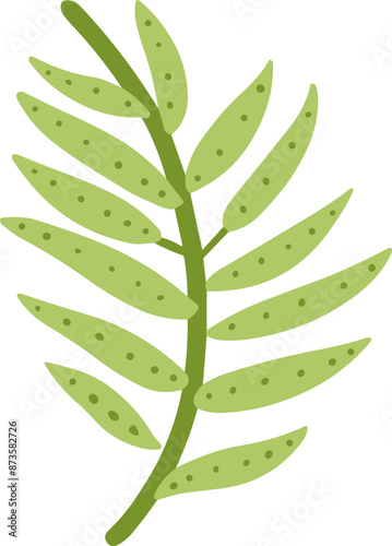 Hand Drawn Quirky Juniper Leaf