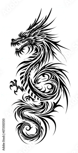 Wallpaper Mural TRIBAL TATOO トライバル タトゥ 刺青 和柄 龍 Dragon Torontodigital.ca
