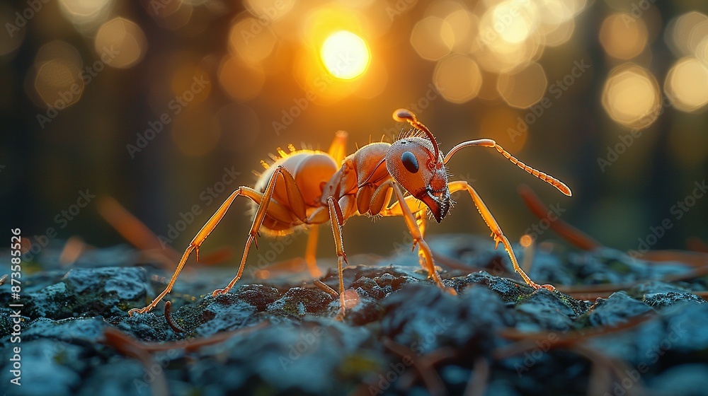 Wilderness Quest: Ant's Sunset Exploration on a Log Wilderness Quest: Ant's Sunset Exploration on a Log