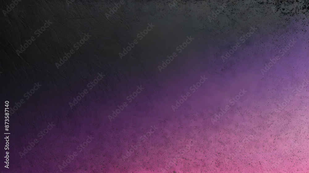 Fototapeta premium Gradient Background of Grainy Black and Ethereal Purple. Conjuring Nighttime Magical.