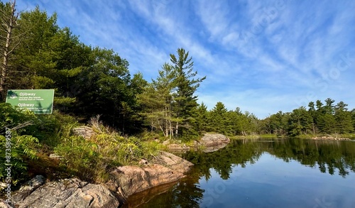 Ojibway Docks on Beausoleil Island in Georgian Bay Islands National Park, Ontario, Canada photo