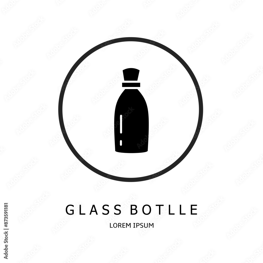 Logo vector design for business. Glass bottle logos. Logo vector design for business. Glass bottle logos.