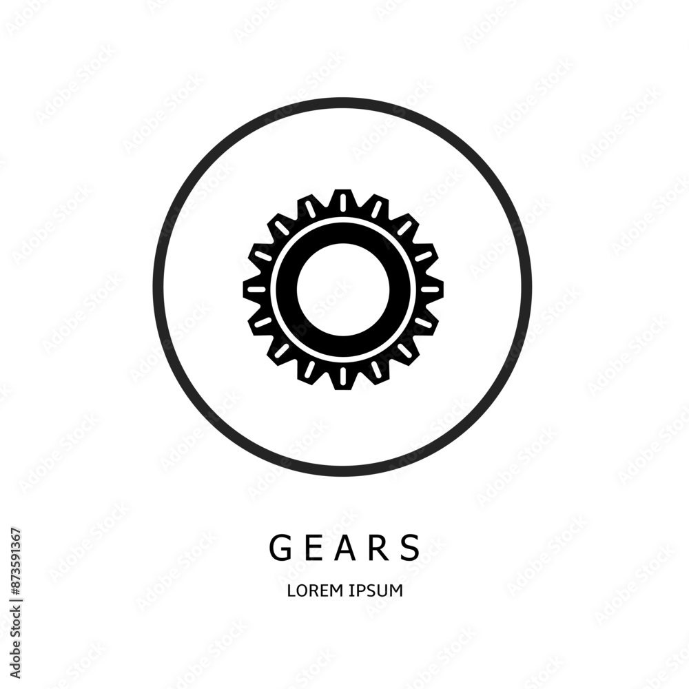Logo vector design for business. Gears logos. Logo vector design for business. Gears logos.