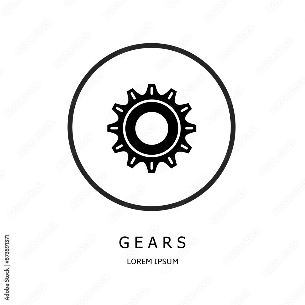Logo vector design for business. Gears logos. Logo vector design for business. Gears logos.
