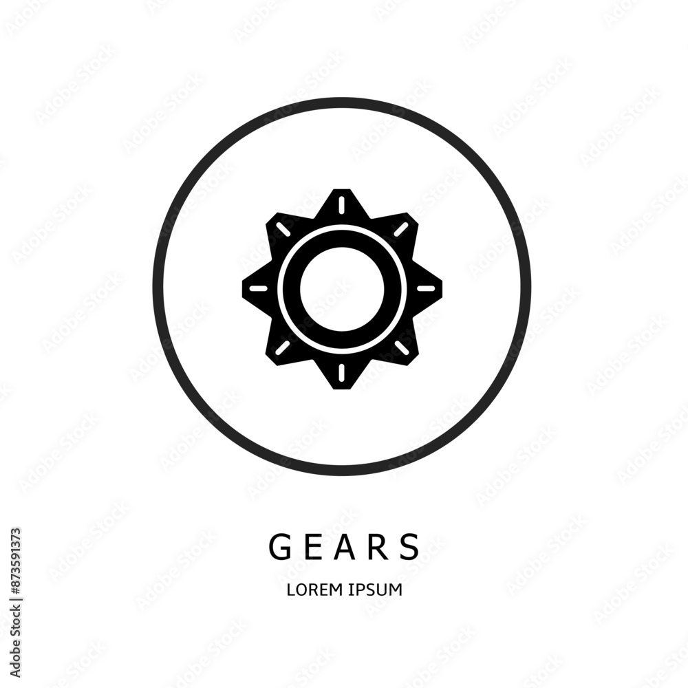 Fototapeta premium Logo vector design for business. Gears logos.