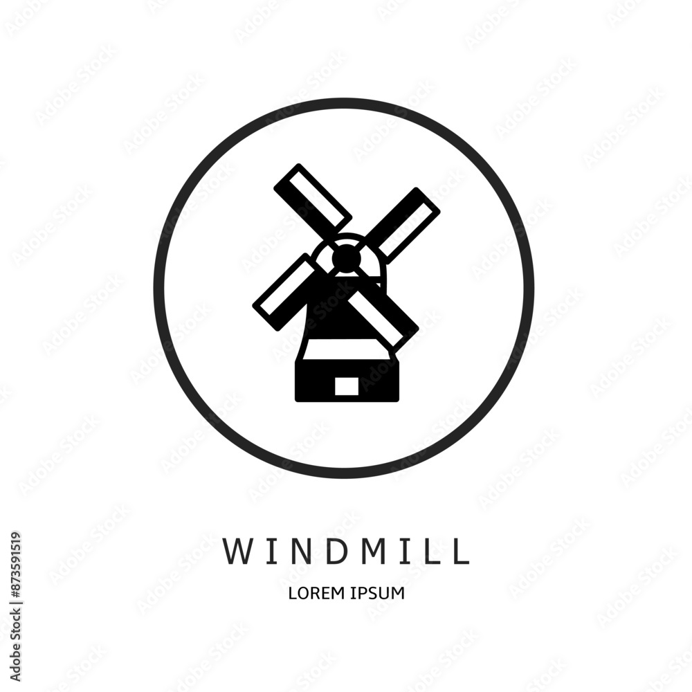 Logo vector design for business. Windmill logos. Logo vector design for business. Windmill logos.