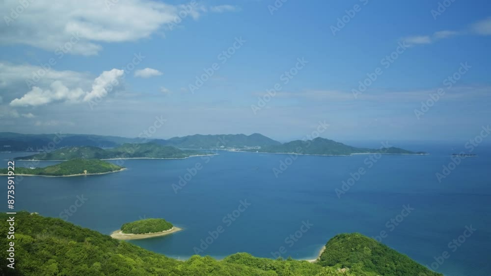 高見山展望台から望む瀬戸内海の島々 広島県尾道市 高見山展望台から望む瀬戸内海の島々 広島県尾道市