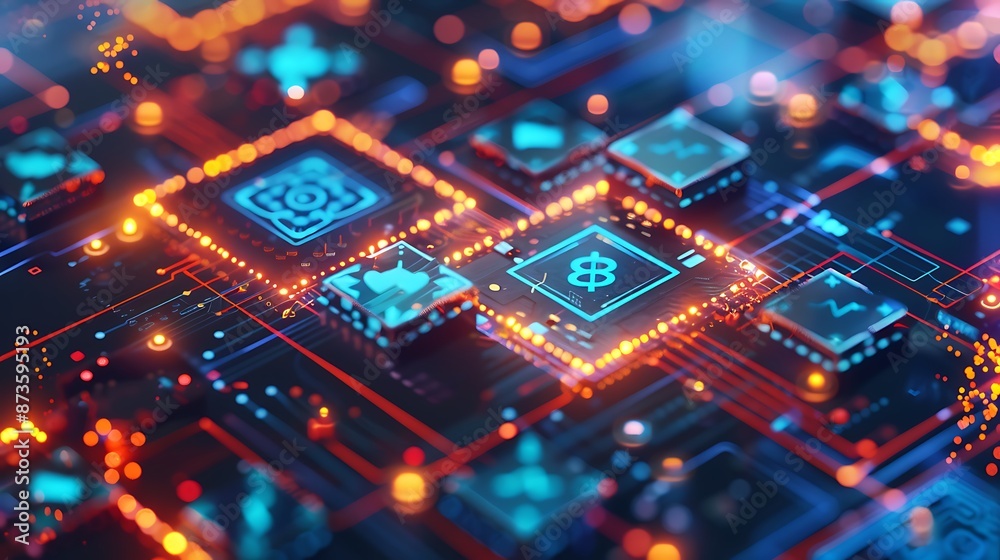 Fototapeta premium Digital Currency and Technology