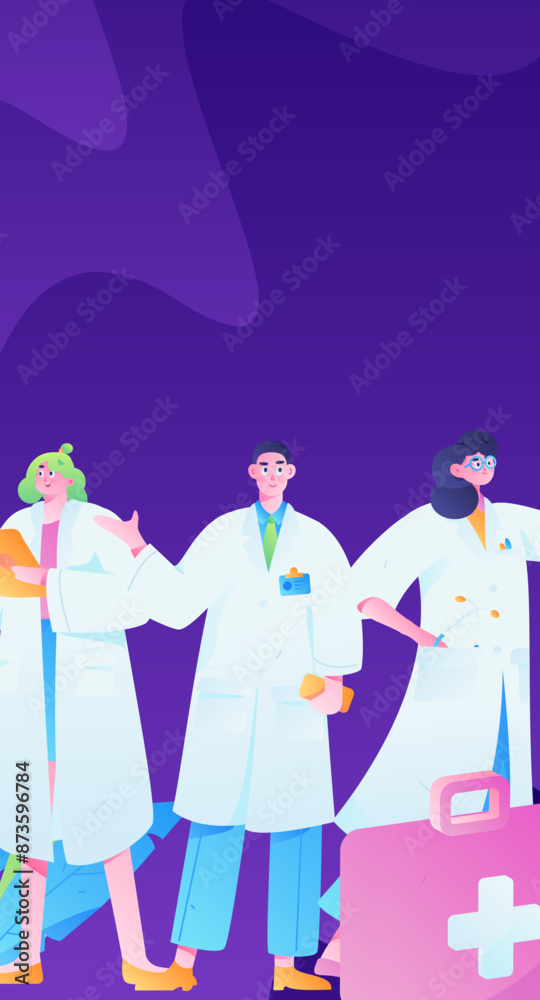 Medical characters fighting the epidemic flat vector concept operation hand drawn illustration
Medical characters fighting the epidemic flat vector concept operation hand drawn illustration