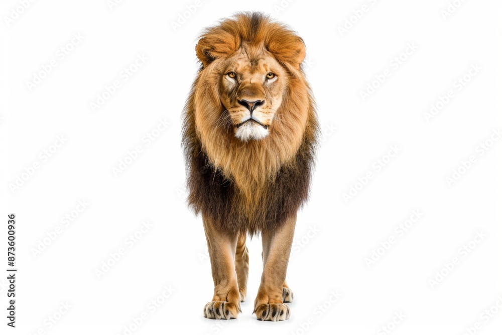 Lion standing on a white background Lion standing on a white background
