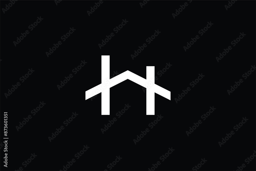 Fototapeta premium letter H arrow church christian with build shape logo, icon hospital. logo. symbol. building. outline, church christian with build shape logo