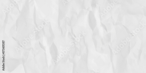Crumpled White Paper Texture Background with Waxed Finish