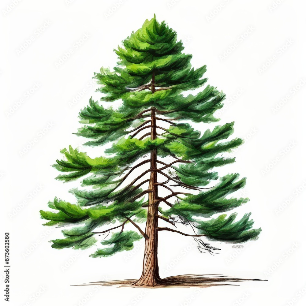 an ai generated image, Coniferous pine tree clip art an ai generated image, Coniferous pine tree clip art