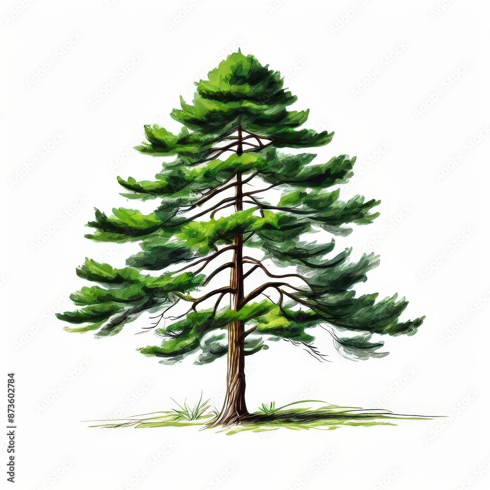 an ai generated image, Coniferous pine tree clip art an ai generated image, Coniferous pine tree clip art