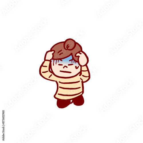お団子頭のかわいい女子の色々なポーズや仕草