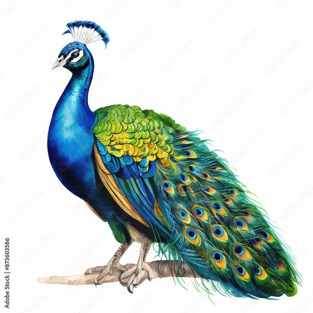 Obraz premium an ai generated image, peacock with feathers