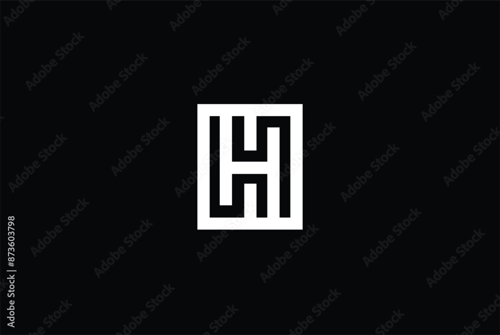 initial letter H modern abstract negative space vector, letter HH finance financial investment logo, letter H iconic logo initial letter H modern abstract negative space vector, letter HH finance financial investment logo, letter H iconic logo
