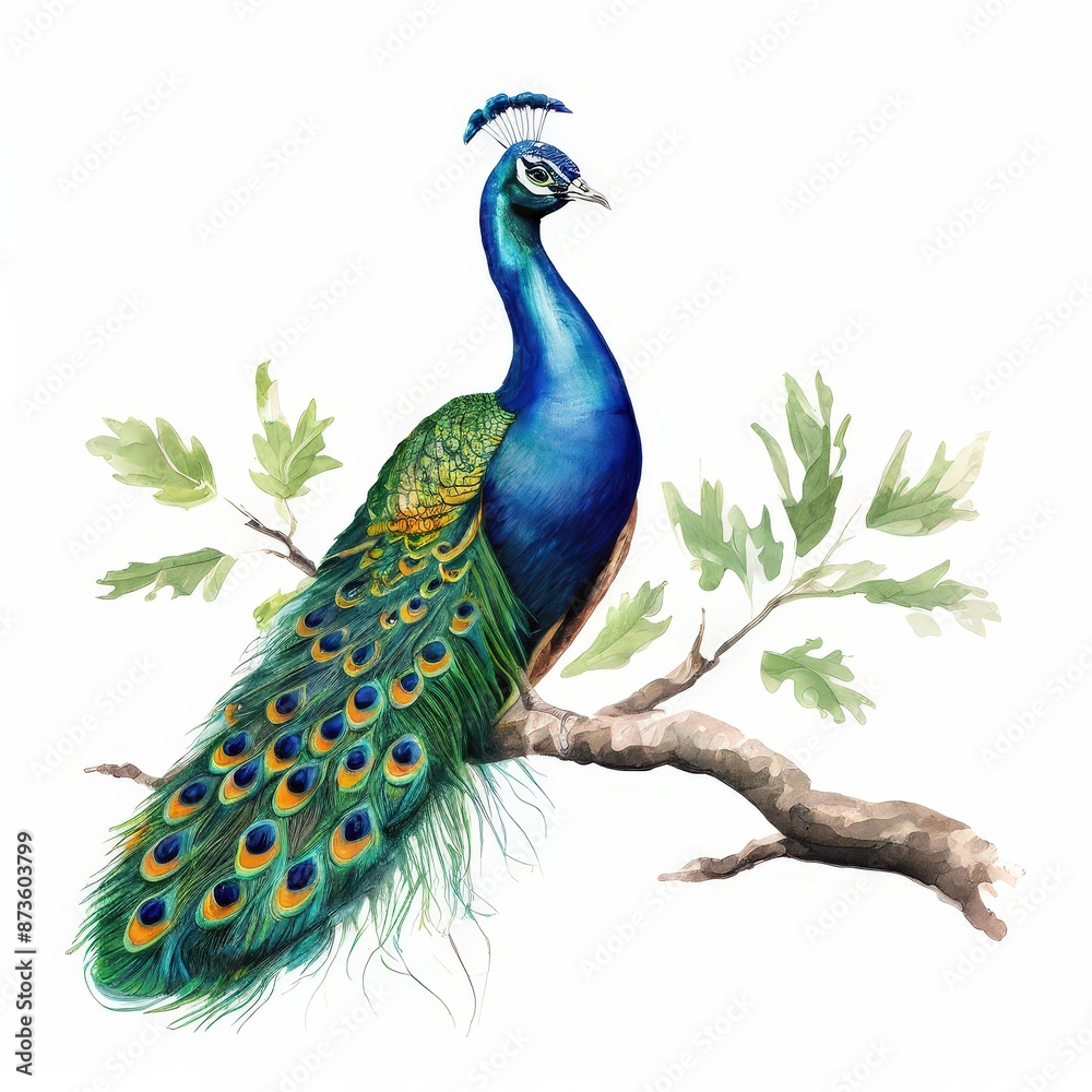 Fototapeta premium an ai generated image, peacock with feathers